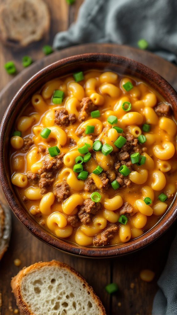 This cheeseburger macaroni soup is the perfect solution. It's hearty, creamy, and loaded with cheesy goodness and comfort food you love.