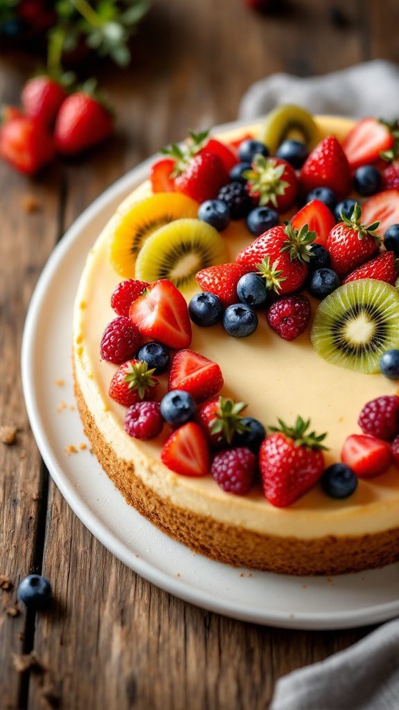 Delicious Fruit-Topped Cheesecake
