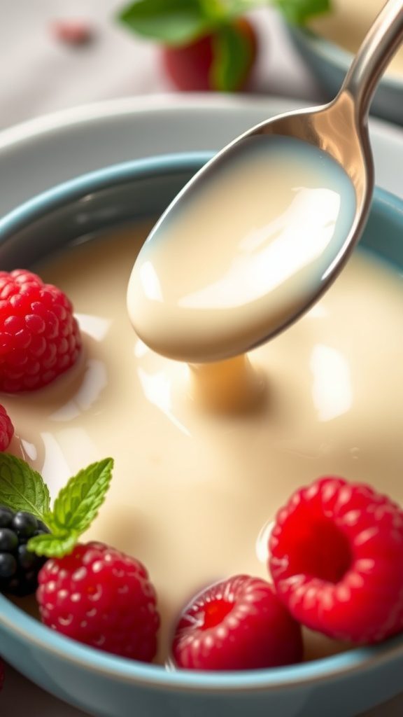 This vanilla sauce is just what you need! It's easy to make and adds a delightful touch of sweetness to a variety of dishes, from ice cream to pancakes.