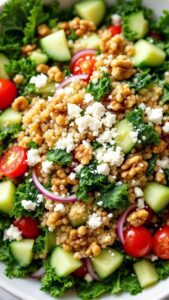 This quinoa and kale salad is your answer! It's vibrant, refreshing, and packed with nutrients, making it perfect for a midday boost. The combination of textures and flavors will keep your taste buds satisfied while nourishing your body.