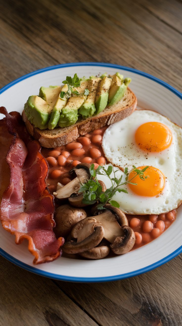 Imagine starting your day with a plate filled with crispy bacon, perfectly cooked eggs, and a side of savory baked beans, all reimagined in a way that excites your taste buds.