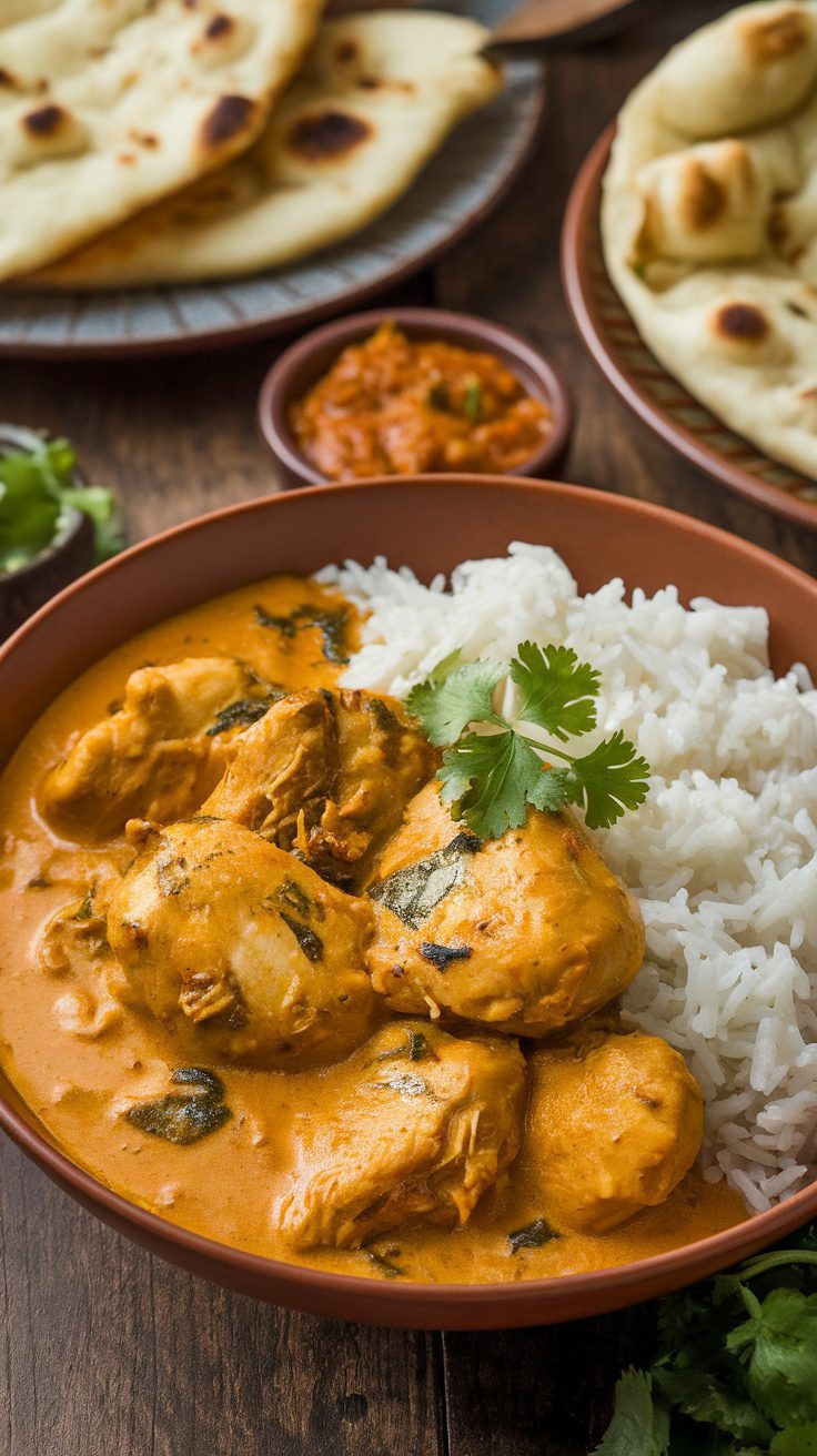 This chicken curry is a delightful explosion of flavors that will transport your taste buds straight to the heart of India. It's rich, aromatic, and comforting