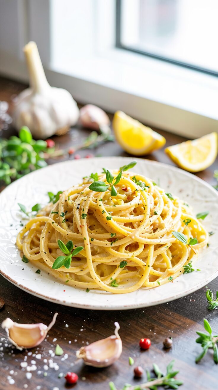 This creamy Pasta Blanca recipe blends a rich sauce of cream, garlic, and herbs into perfectly cooked pasta, creating a delightful meal.