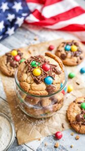 Celebrate the 4th of July with these vibrant red, white, and blue cookies that are sure to be the highlight of your holiday gathering.