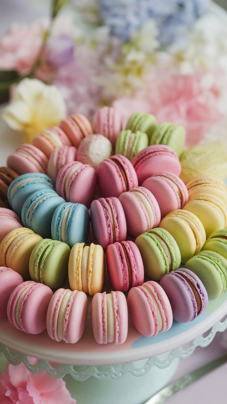 These French macarons are not just a feast for the eyes; they are delightful little sandwiches that pack a punch of flavor.