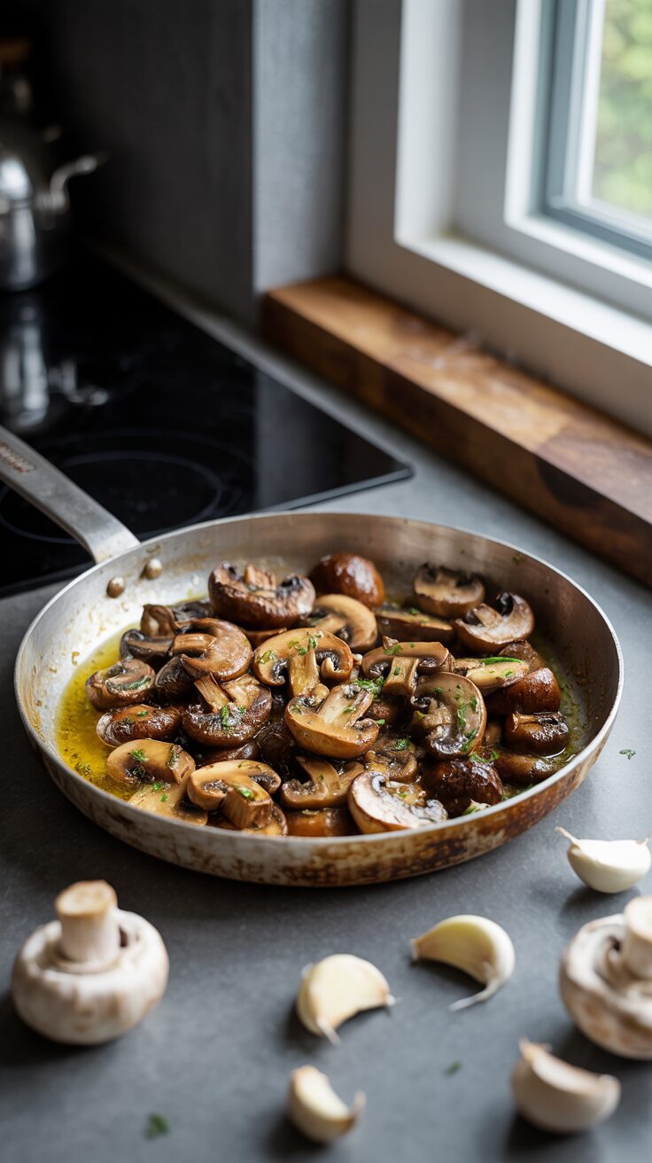 These garlic butter mushrooms are perfect - they are buttery, garlicky, and utterly delicious, and an irresistible addition to any meal.