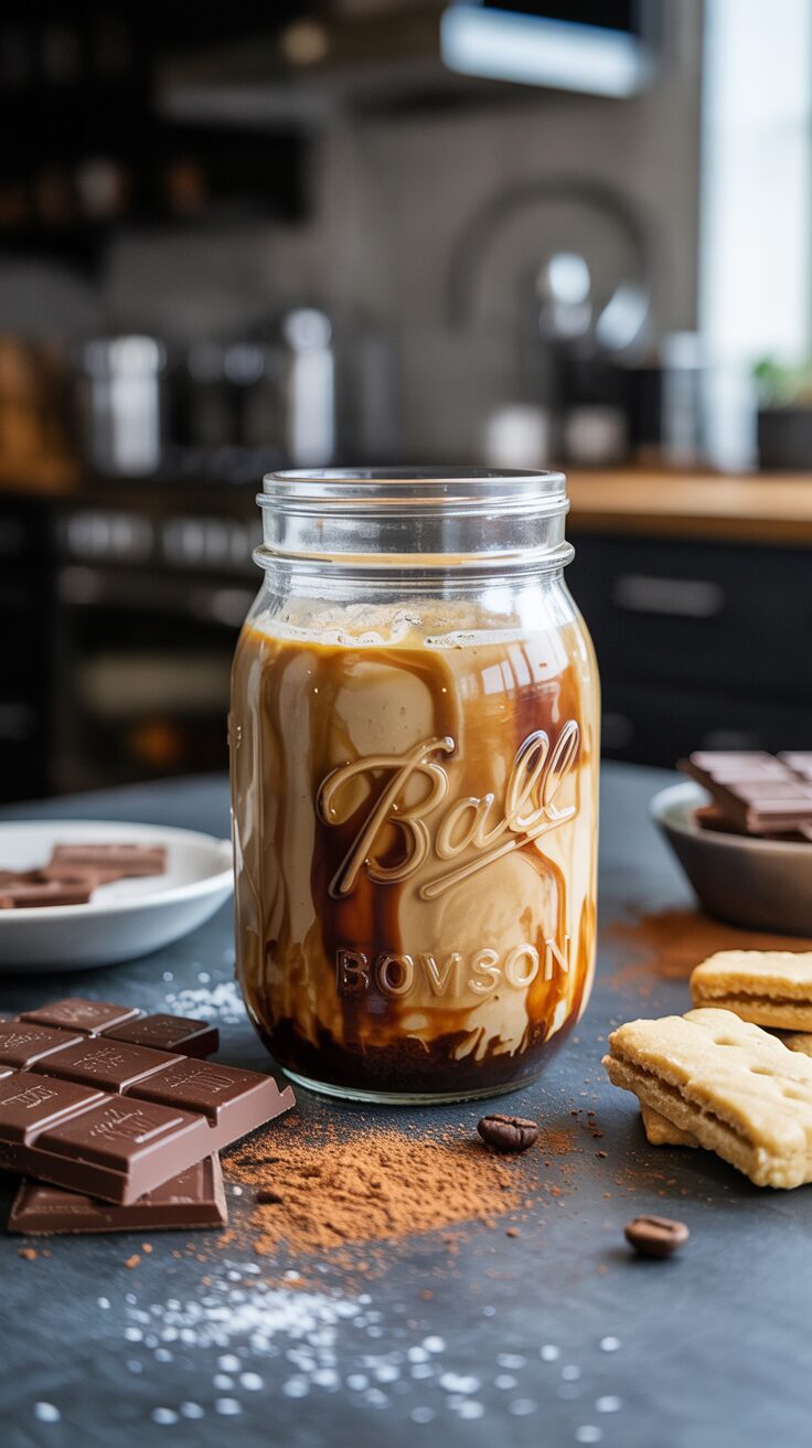 This homemade butterscotch coffee creamer is delicious. It's a creamy addition that transforms your morning brew into a delightful treat.