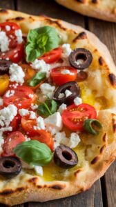 Mediterranean Veggie Flatbread Pizza
