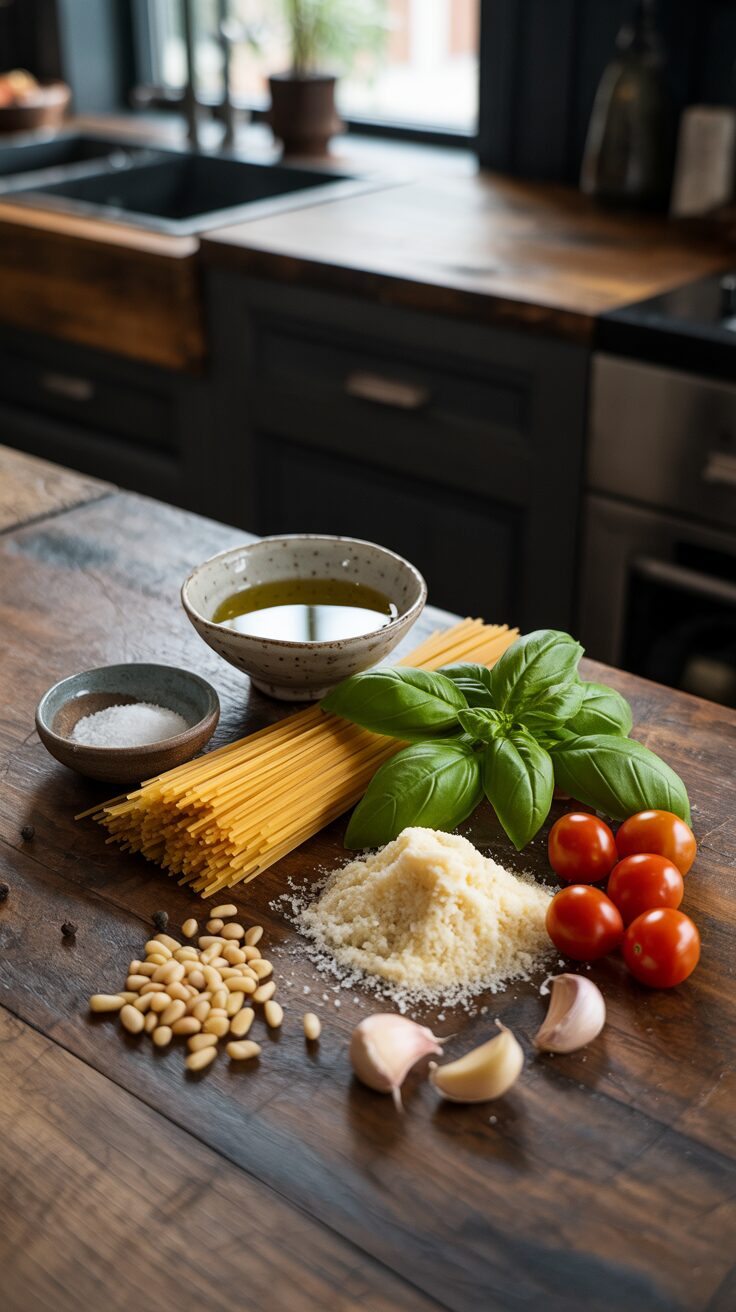 This classic pasta Al pesto pasta will become your new go-to meal - with just a handful of ingredients, you have an aromatic, delicious dish.