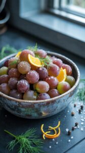 These sour frozen grapes with a citrus twist are the perfect solution! Perfect for hot summer days or as a not sweet fun dessert alternative.