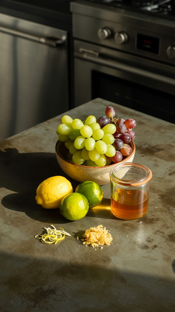 These sour frozen grapes with a citrus twist are the perfect solution! Perfect for hot summer days or as a not sweet fun dessert alternative.