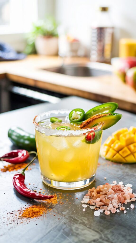 This Spicy Mango Jalapeño Margarita is your new favorite! Combining the sweetness of mango with the heat from jalapeño, it's a perfect mix.