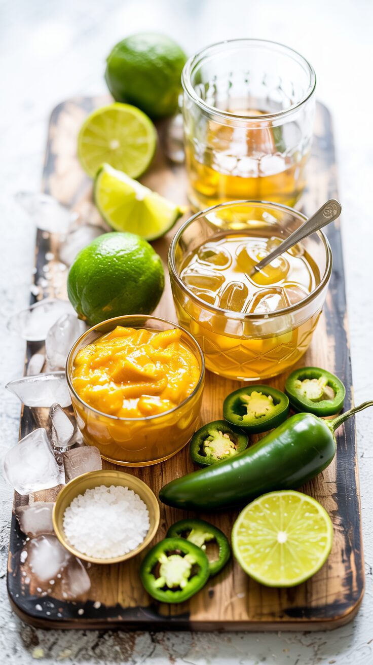 This Spicy Mango Jalapeño Margarita is your new favorite! Combining the sweetness of mango with the heat from jalapeño, it's a perfect mix.