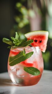 This watermelon gin tonic with mint is delicious and refreshing, and the perfect choice for those hot summer days or any festive gathering.