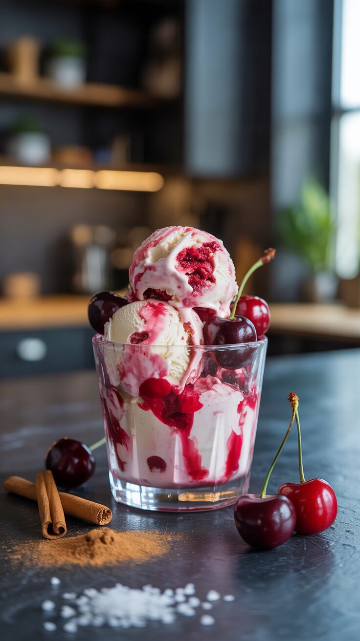 This cherry vanilla ice cream recipe is a delightful treat, perfect for any occasion. It's a beautiful, delicious celebration of flavors.