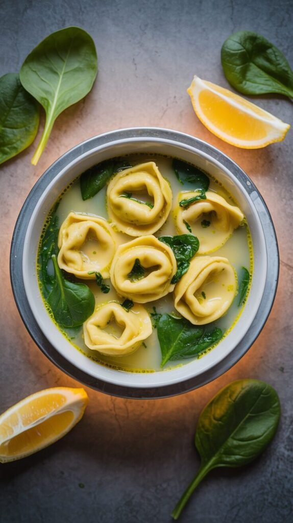 This lemon tortellini soup is just what you need. It's a beautiful blend of fresh, colorful flavors that will brighten up your day.