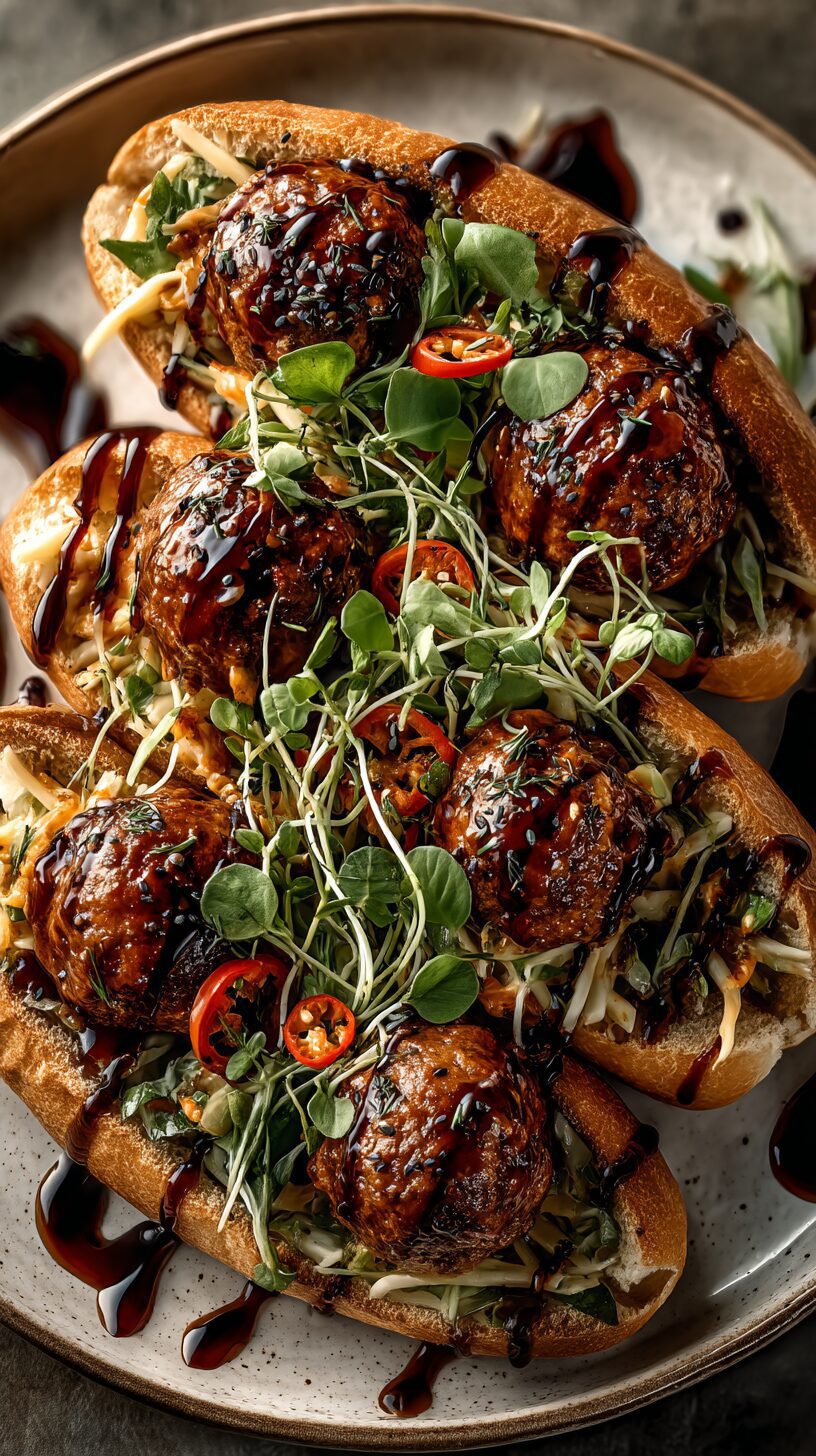 These meatball sandwiches are delicious. They're packed with juicy meatballs, rich marinara sauce, and gooey cheese, making them perfect for lunch or dinner.