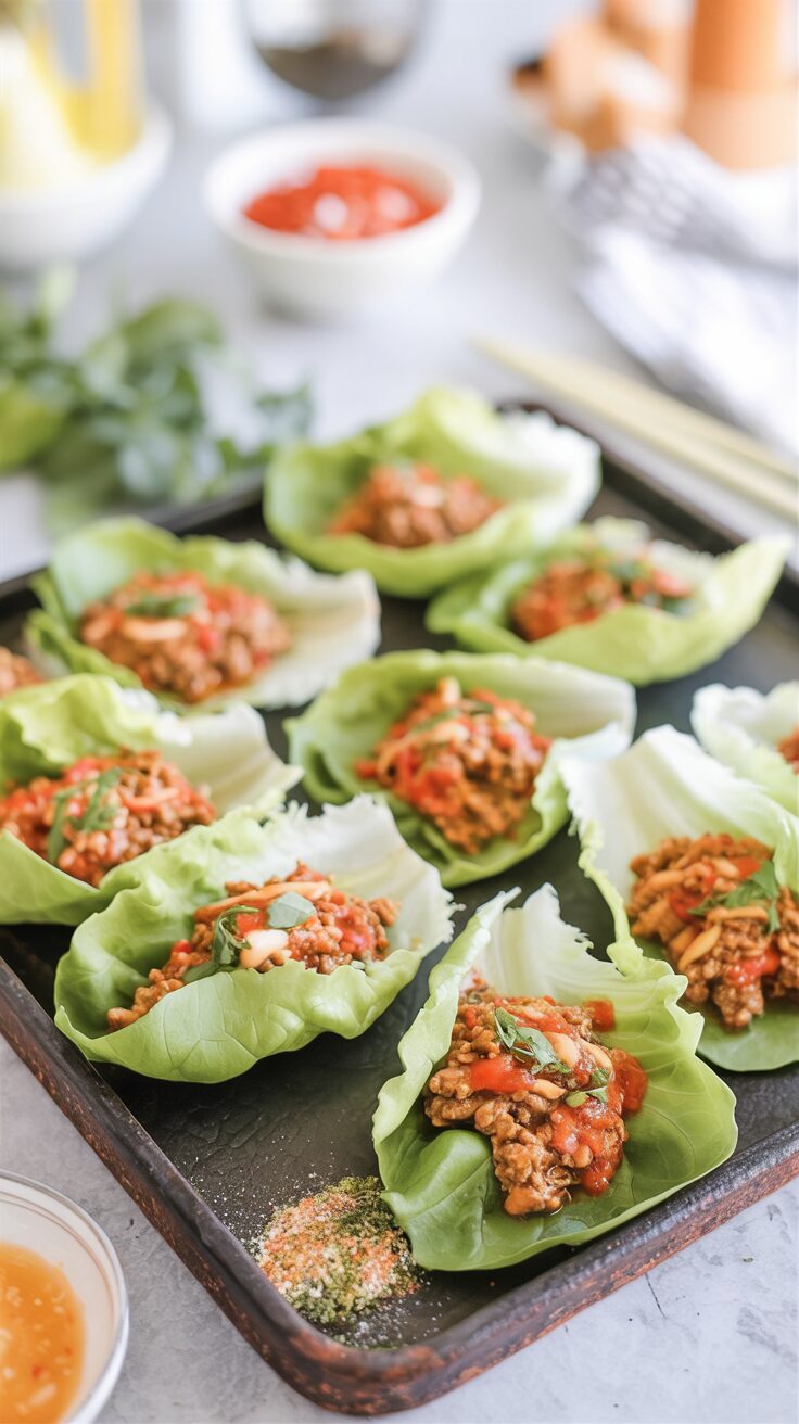 These Asian-Style Ground Beef Lettuce Wraps are a delicious and healthy summer dinner option that can be prepared quickly.