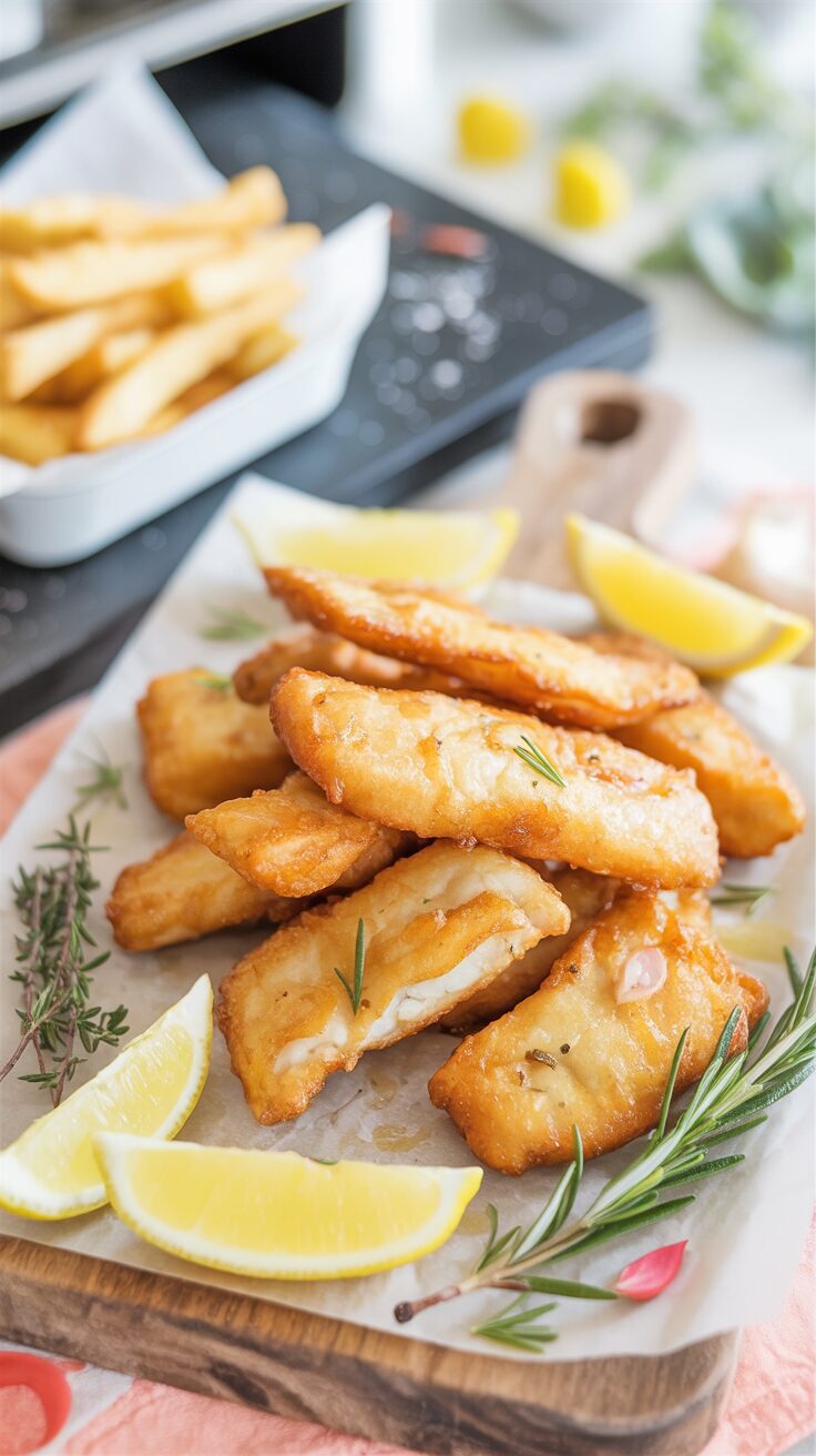 This beer battered fish fry recipe batter combines simple ingredients to create a light and crispy coating perfect for deep frying.