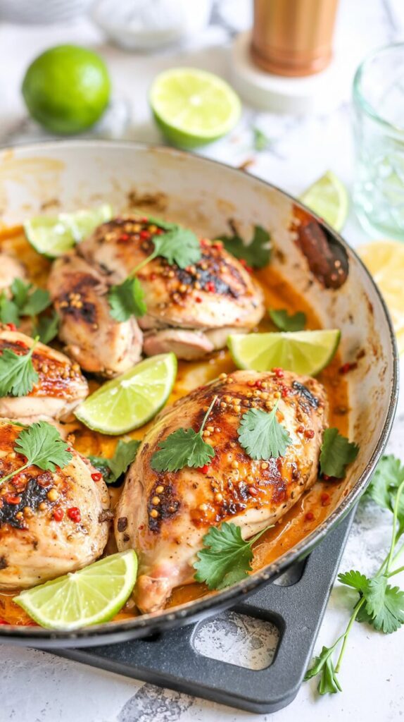 This Cilantro Lime Chicken recipe features these delicious marinated chicken breasts infused with a vibrant fresh cilantro lime marinade.