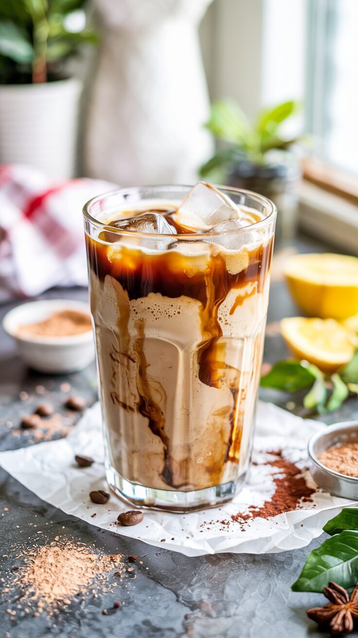 This Coffee Protein Shake is a perfect blend of brewed coffee, protein powder, and creamy almond milk as a morning protein shake.