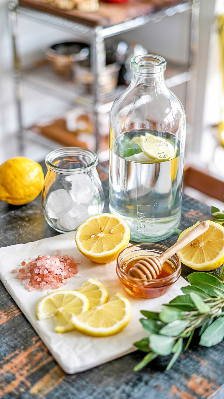 This Pink Himalayan Salt Drink is a simple and effective way to incorporate the benefits of pink salt into your every day life for your diet.