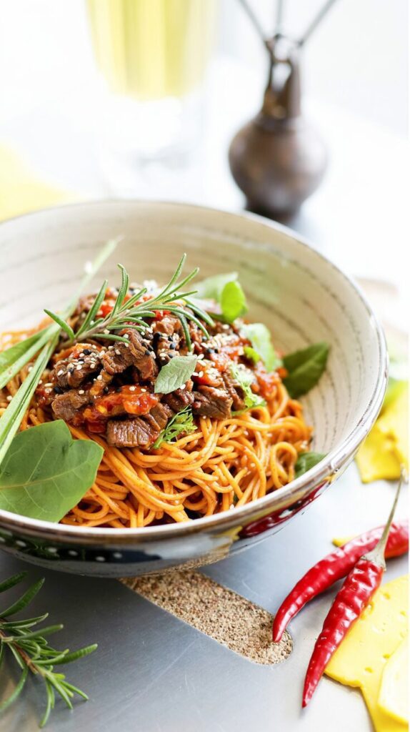 This Spicy Korean Gochujang Beef Noodles recipe combines beef with the bold flavors of gochujang, a Korean chili paste. It's a delicious!!!