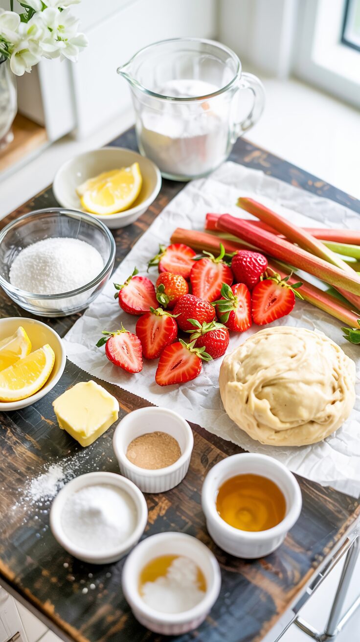 This fresh Strawberry Rhubarb Pie combines the sweet flavor of strawberries with the tartness of rhubarb, creating a delightful dessert.