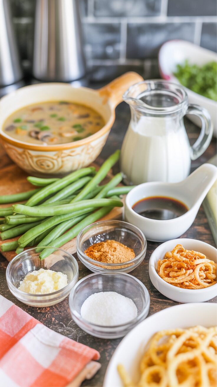 This green bean casserole on Crock Pot is a convenient and delicious way to enjoy your veggies and maintain a healthy lifestyle easily.