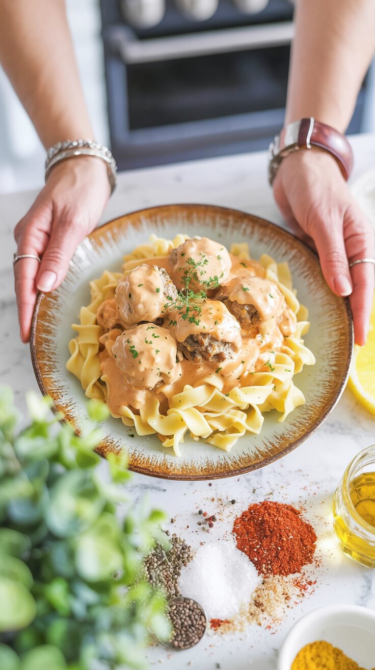 This slow cooker Swedish meatballs recipe is a convenient and delicious way to enjoy tender juicy meatballs in a rich, creamy sauce.