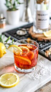 The Mezcal Negroni is a unique twist on the classic, combining the smokiness of mezcal with the bitterness of Campari and sweet vermouth.