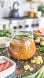 This Sesame Ginger Miso Dressing is a versatile addition to your salads and dishes, combining the umami of miso with the notes of ginger.