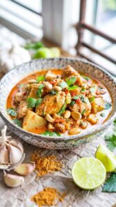 This Thai Massaman Curry is a flavorful dish that combines tender meat, potatoes, a variety of spices and blend of Thai and Indian flavors.