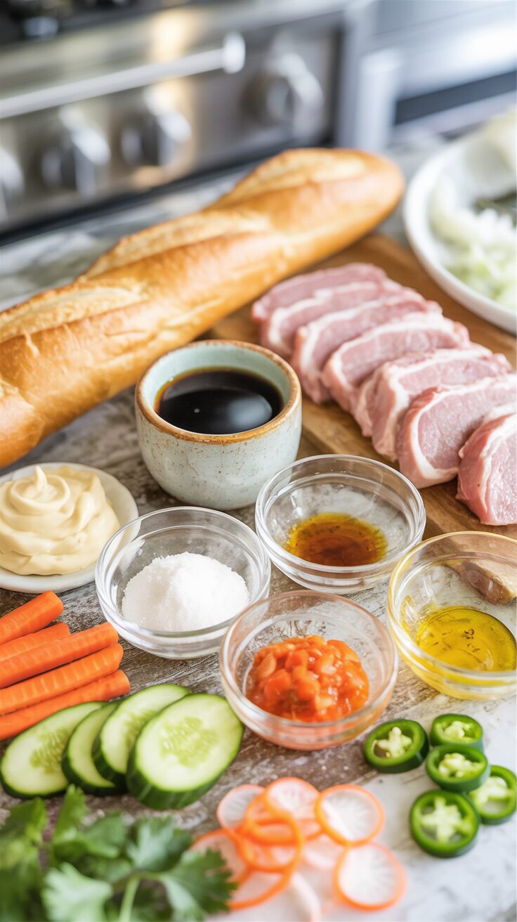 The Vietnamese Sandwich Banh Mi Recipe is a delicous popular Vietnamese dish that combines a crispy baguette with savory fillings.