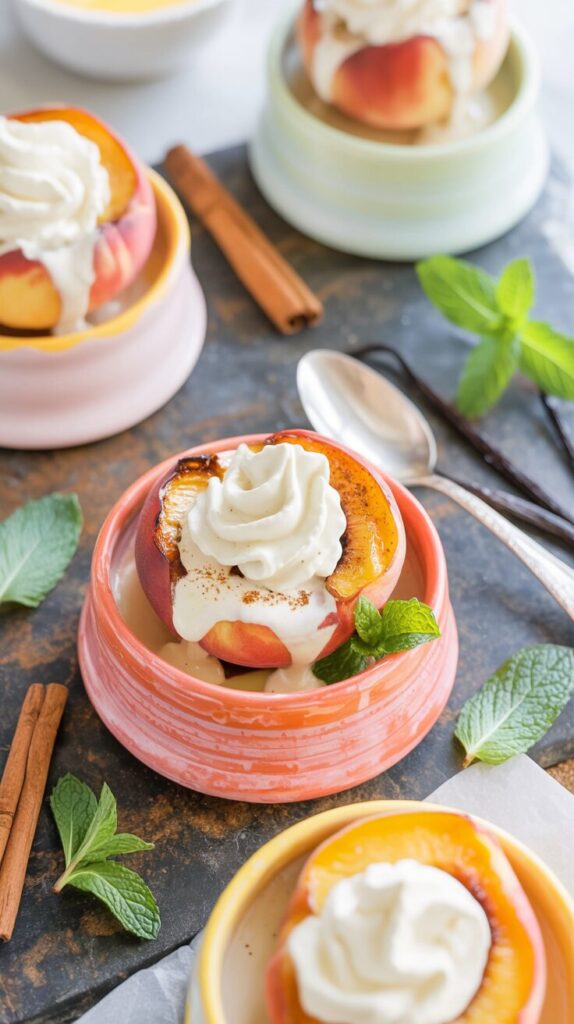 This Cinnamon Sugar Baked Peaches recipe is quick and easy to make, perfect for the summer and a delightful way to enjoy fresh peaches.