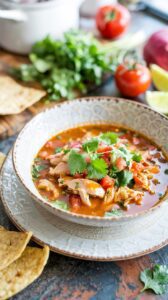This easy chicken tortilla soup slow cooker recipe is perfect for busy weeknights - it is delicious and healthy and easy made.