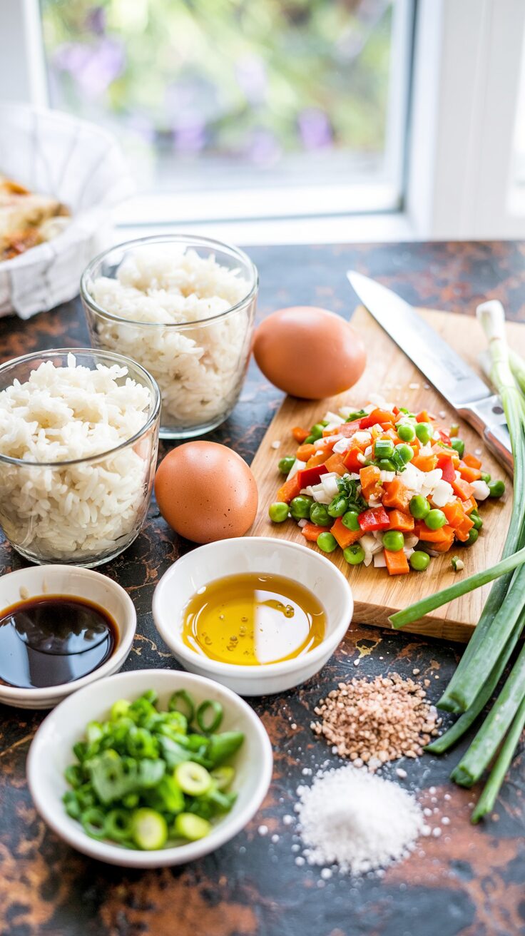This Easy Egg Fried Rice Recipe is a versatile dish that can be enjoyed at any meal, including breakfast - it's simple, quick and delicious.