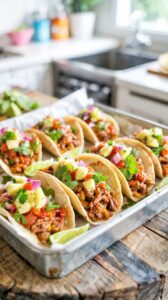 These Ground Pork Tacos with Pineapple Salsa are a delicious twist on traditional pork tacos with hearty ground pork and fresh pineapple