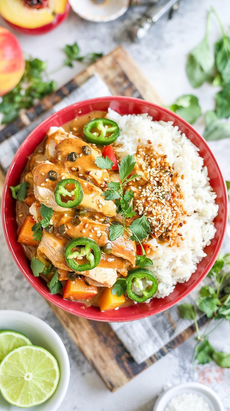 This Spicy Jalapeno Peach Chicken is a delightful combination of sweet and heat, making it a delicious standout dish for any dinner table.