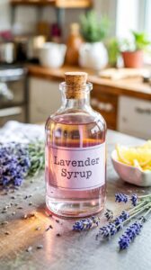 This healthy Lavender Syrup is a versatile sweetener that adds a floral touch to various beverages, like coffee, tea, cocktails and lemonade.