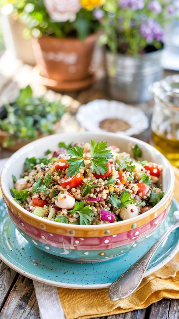 This Mediterranean quinoa seasoning is a flavorful blend that enhances the taste of quinoa, making it a perfect base for various dishes.