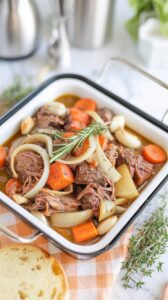 This Slow Cooked Red Wine Beef Stew is a delicious, hearty and flavorful dish perfect for chilly evenings, cooked easy in the Slow Cooker.