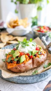 Taco stuffed sweet potatoes are a flavorful twist on traditional tacos, with the sweetness of the sweet potato and a savory filling.