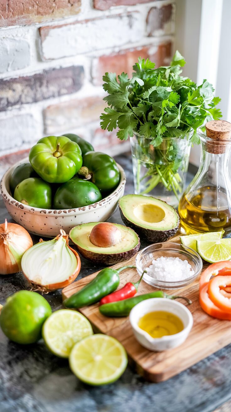 This creamy salsa verde with avocado is a delightful twist on the traditional Mexican green sauce - and healthy and delicious on top!