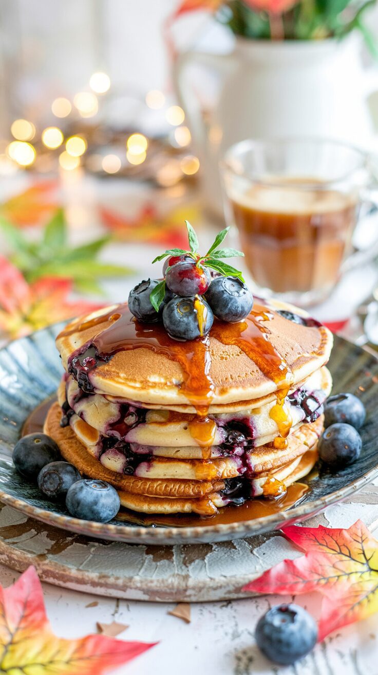 These blueberry pancakes are a perfect way to start your day. Made with fresh blueberries, this pancakes recipe is perfect for breakfast.