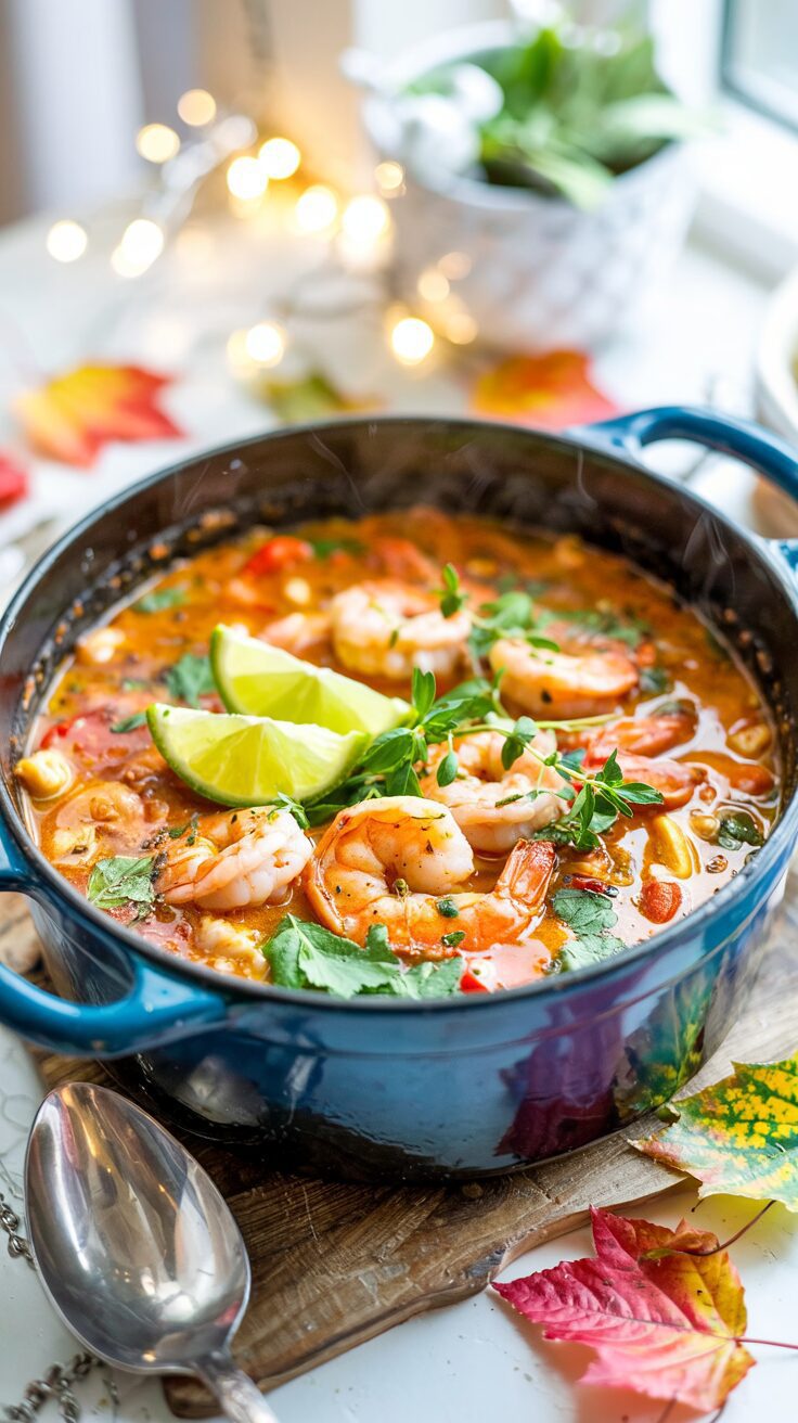 Chupe de Camarones Shrimp Chowder is a traditional Peruvian shrimp chowder that combines the rich flavors of shrimp, potatoes, and spices.