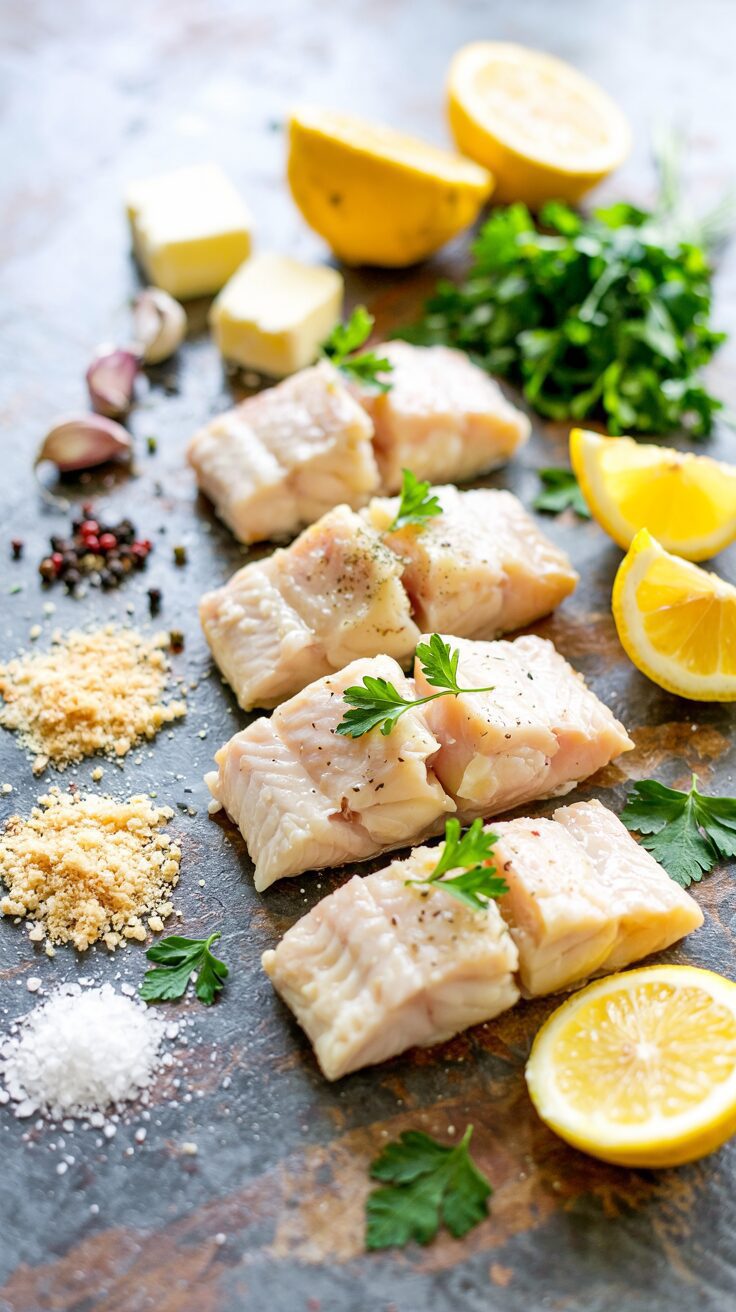 This parmesan crusted cod recipe features tender and delicious cod fillets coated in a crispy parmesan panko mixture, baked to perfection.