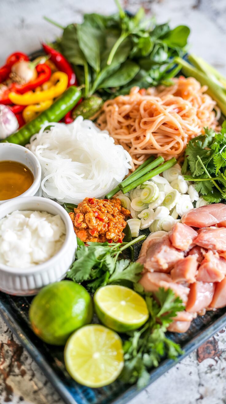 This Thai Coconut Noodle Soup is a flavorful, delicious and comforting dish that combines the richness of coconut milk with aromatic spices.