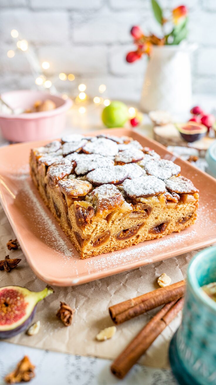 This dried figs cake is a dessert that showcases the natural sweetness of dried figs - serve it as a standalone treat or with whipped cream.