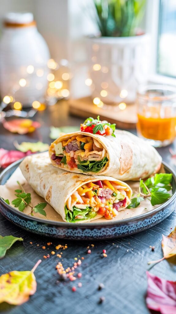 lazy day breakfast Breakfast Burrito with Salsa